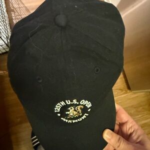 Black Embroidered Cap 125 U.S. Open Oakmont with Deloitte Logo